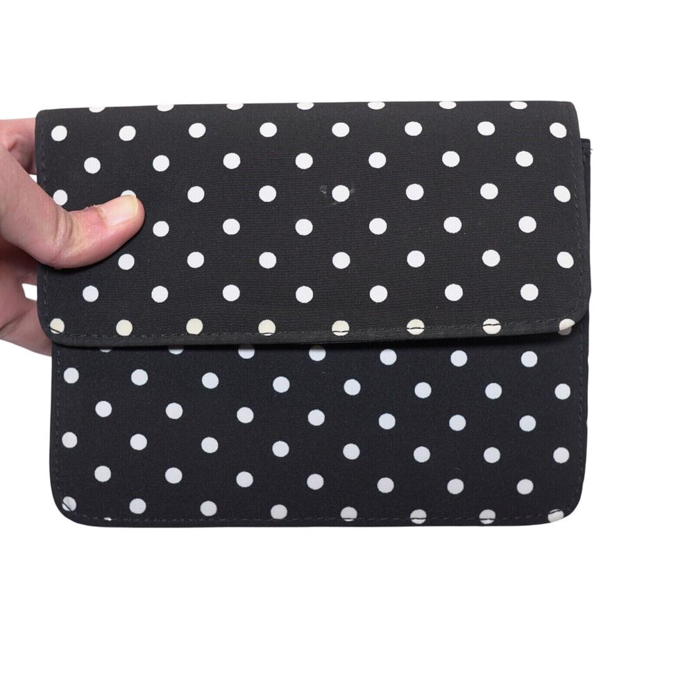 Vanessa Polka Dot Clutch Vtg Glam Girlhoodcore  Feminine Crossbody Convertible